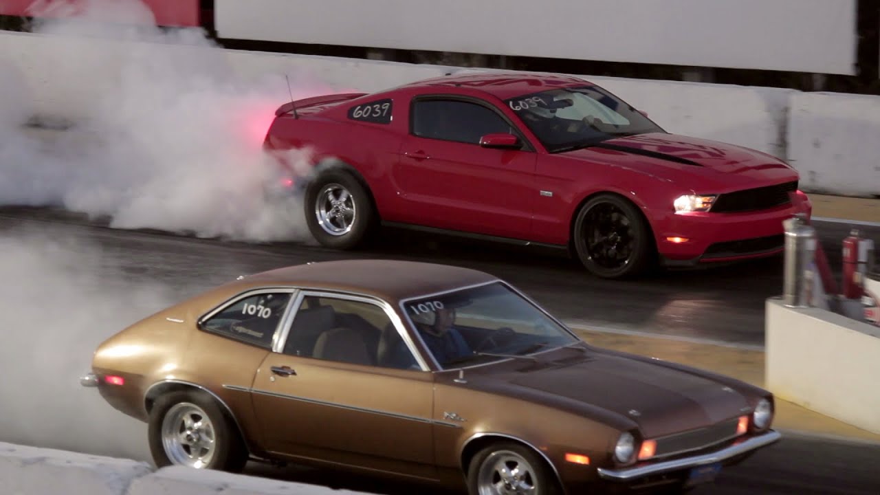 Swapped Ford Pinto Vs. Ford Mustang V8 | Drag Race