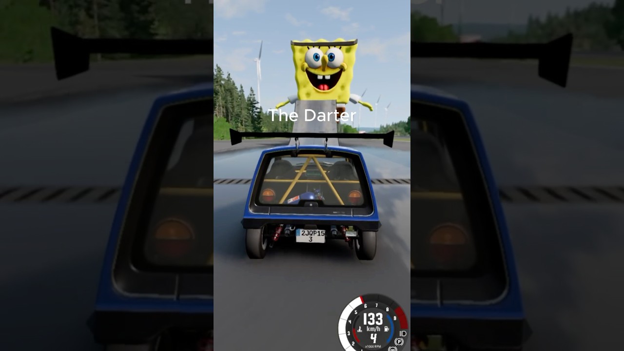 Cars vs SpongeBob - BeamNG drive