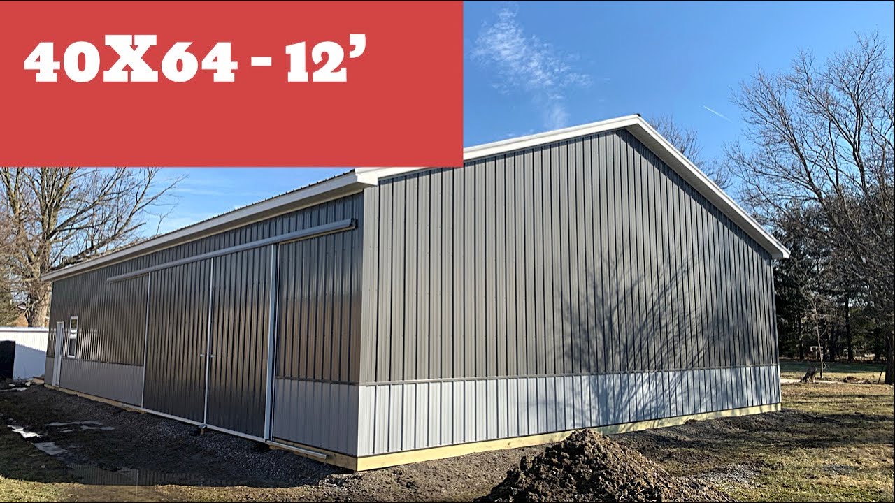 Roof Trusses clear span on 40x64 12&rsquo; - Pole Barn