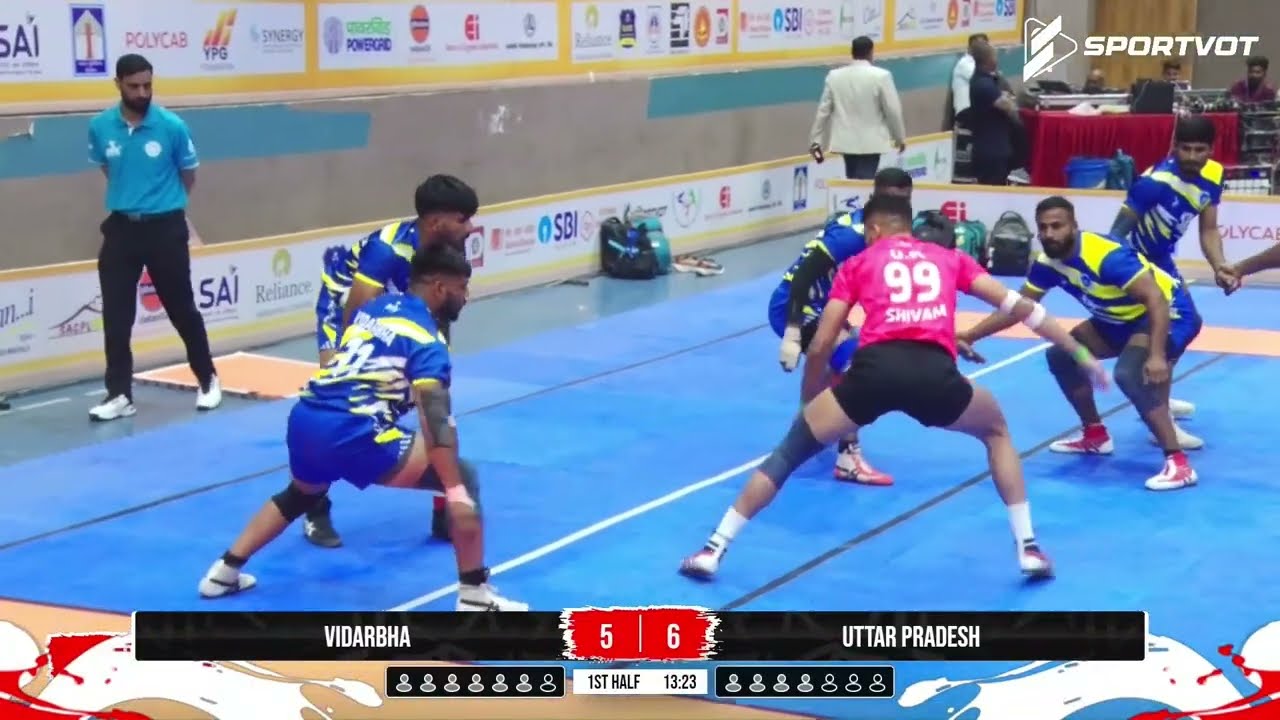 UP Clinches Nail-Biter vs Vidarbha 49-45 | 72nd Senior National Kabaddi Highlights!