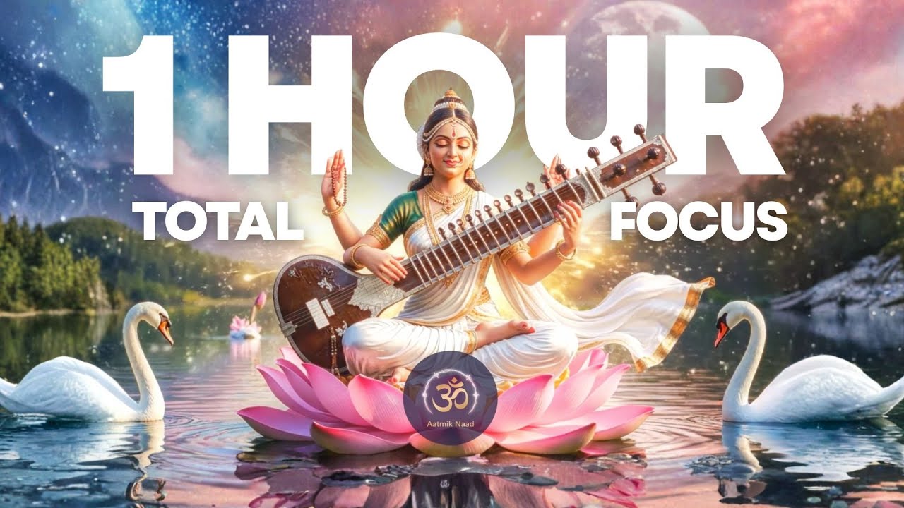 Deep Study Focus with Saraswati Mata: 432 Hz Deep Concentration Music for Exams & Learning