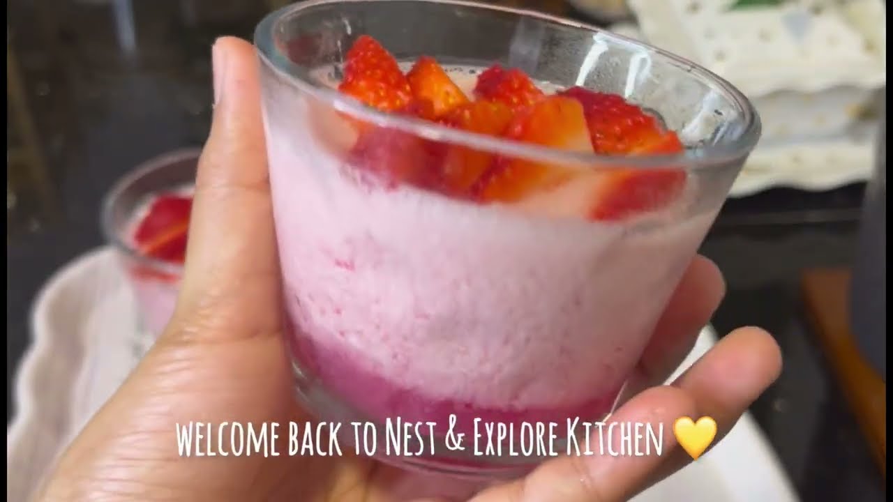 Easy Jelly Yogurt Dessert | 4 Ingredients Only 🍓