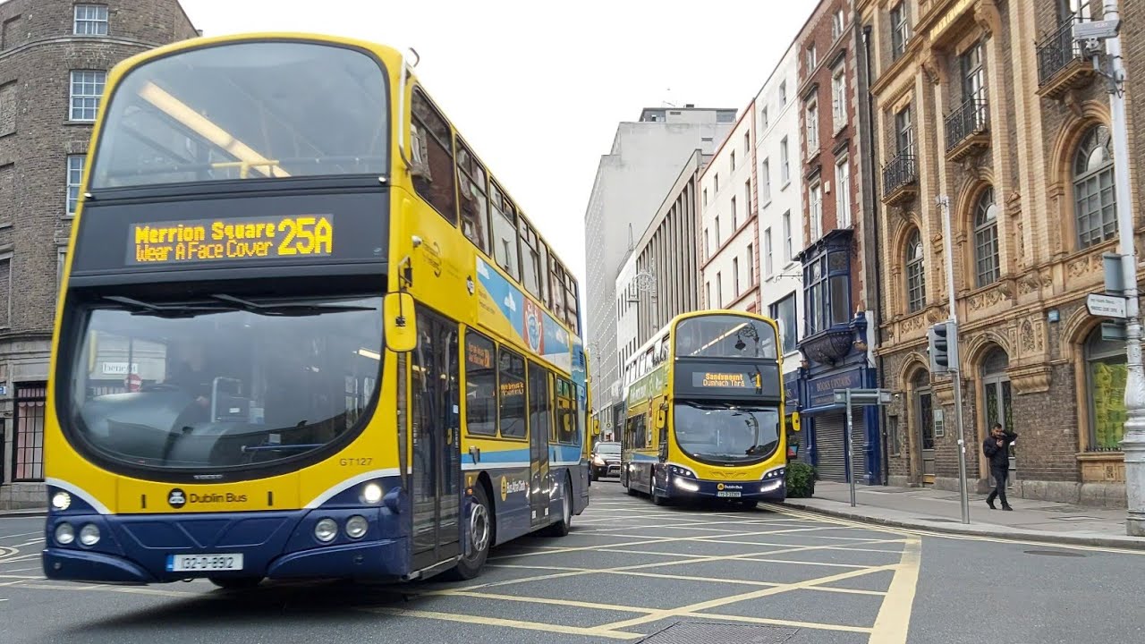 Buses at College Green, Dublin