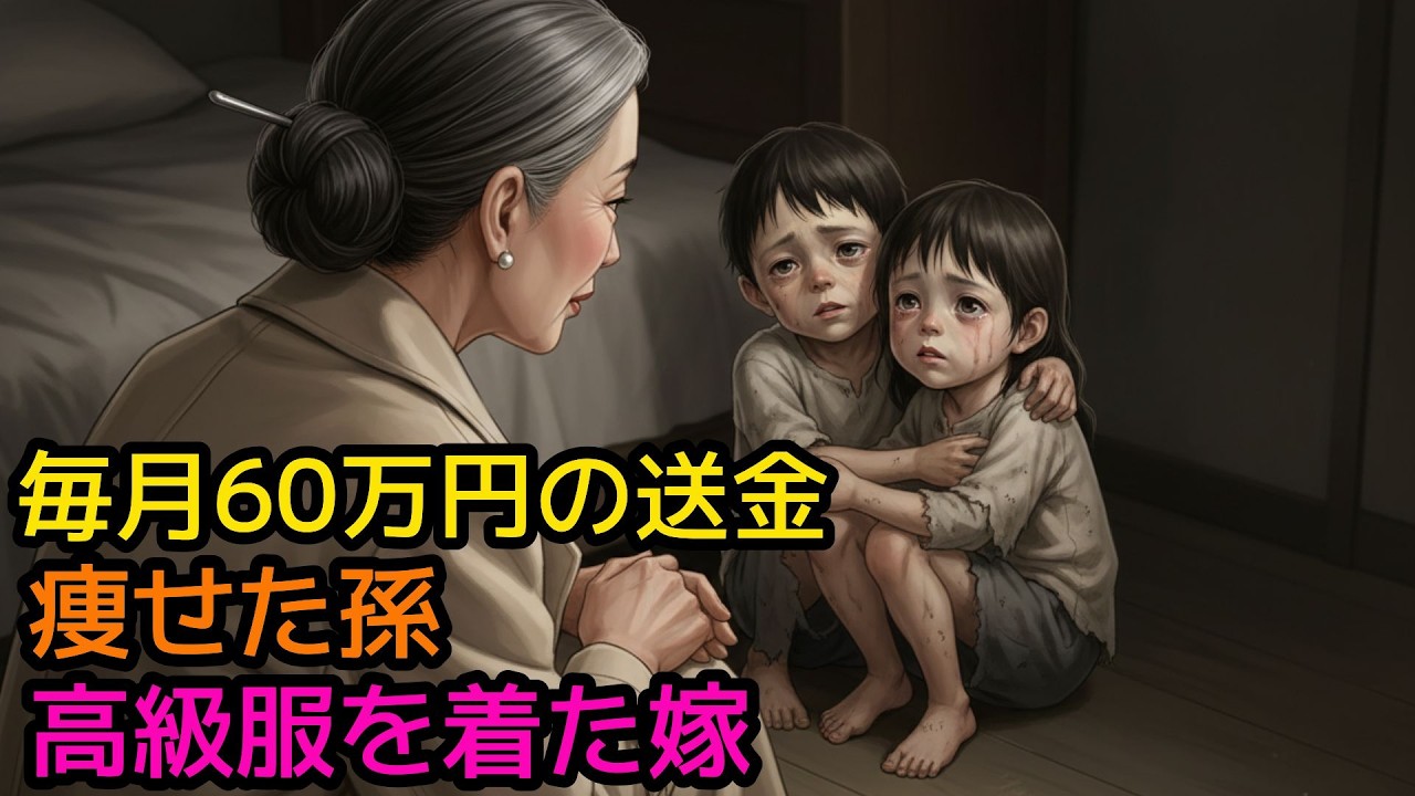 亡き息子の子供のため毎月60万円を送り続けた私。ある日マンションを訪ねると、数十万の着物で着飾った嫁と、ガリガリに痩せ細った孫の姿が…