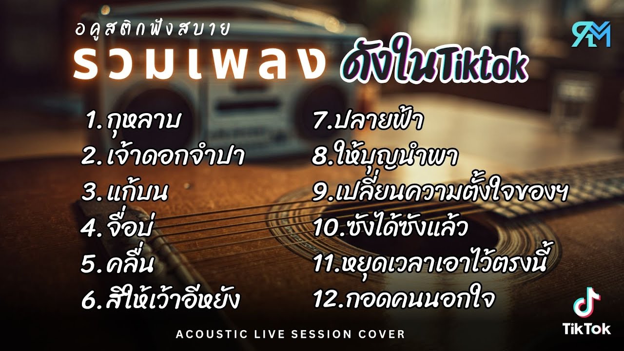 รวมเพลงอคูสติกCover  ฮิตในTiktok 2025 l กุหลาบ + เจ้าดอกจำปา +  แก้บน