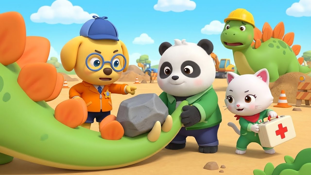 PONO & Friends: The Great Dinosaur Tail Rescue! 🦕🚑 | Heavy Lifting & Gentle Care