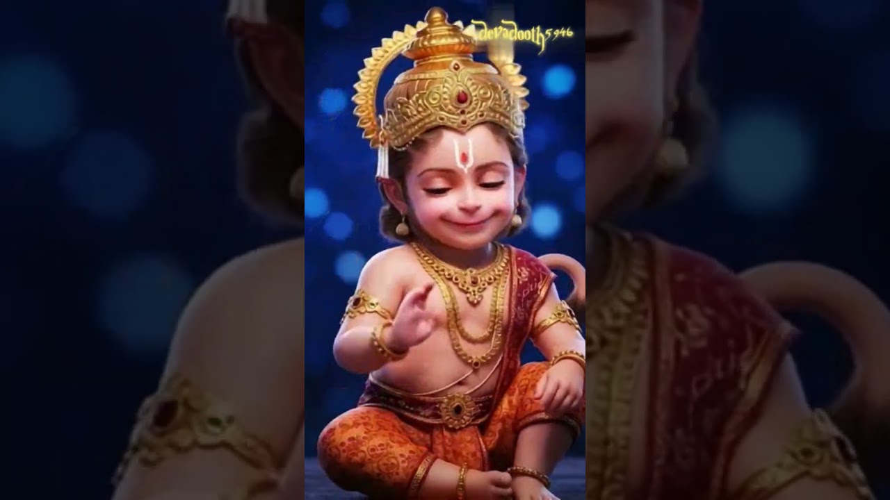 🚩Baby Hanuman 🚩Waving Happily 🙏✨ Innocence & Blessings of Bal Bajrangbali 🔱 #Shorts🔥#Shortsfeed💥