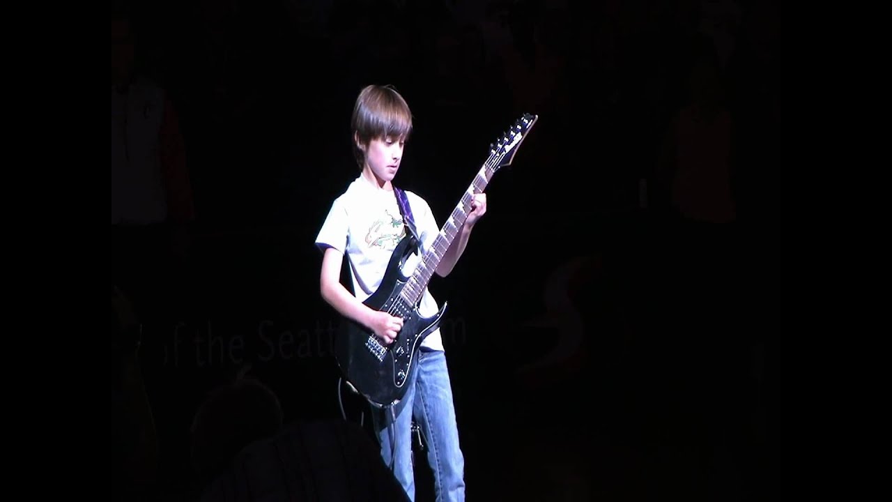 Roberts Music Institute's Caspian Coberly Playing the National Anthem