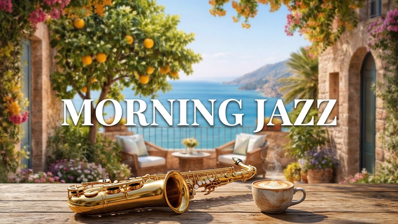 Morning Jazz 2026 | Relaxing Piano & Saxophone Melodies | Peaceful Terrace Lounge Vibes 🌊☕