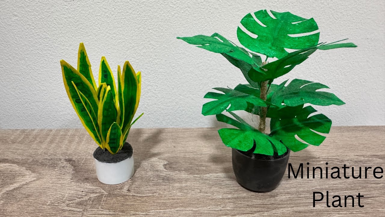 Plant With Masking tape/Miniature plant with paper/Artificial Plant DIY