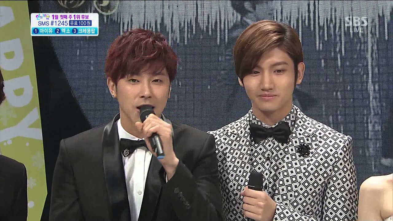 140105 인기가요 민아 MC cut SWEET 민아