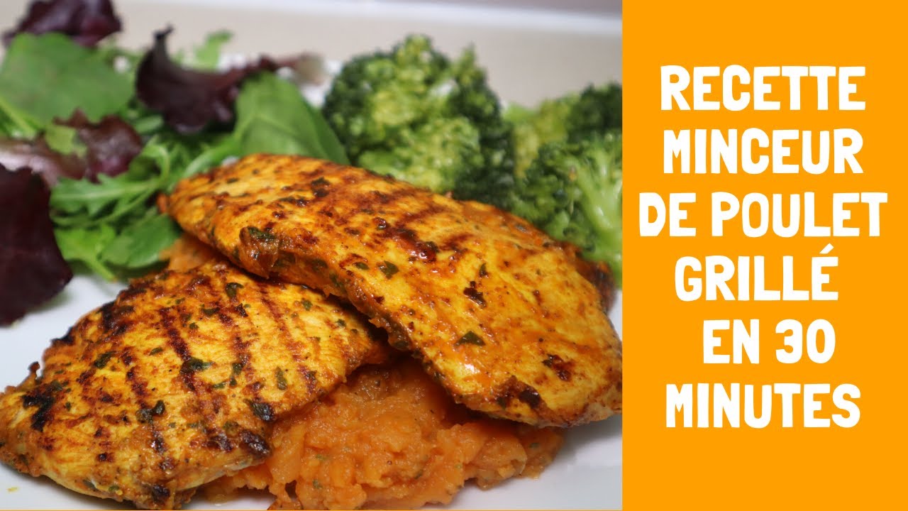 RECETTE MINCEUR DE POULET GRILL&Eacute;  EN 30 MIN | RECETTE DINER COMPLET FACILE RAPIDE & DELICIEUX EP 1