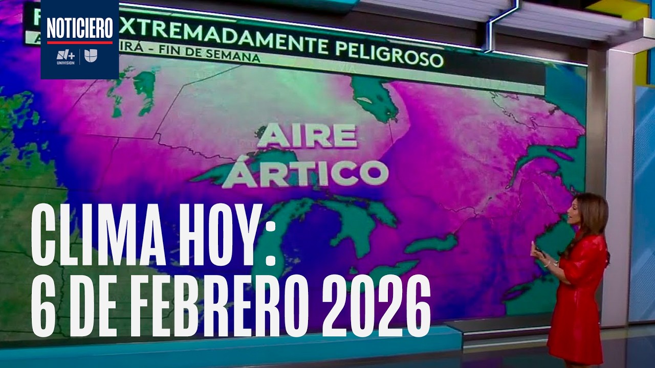 Pronóstico del clima hoy 6 de febrero 2026: Masa de aire ártica llega EEUU y alerta de hipotermia