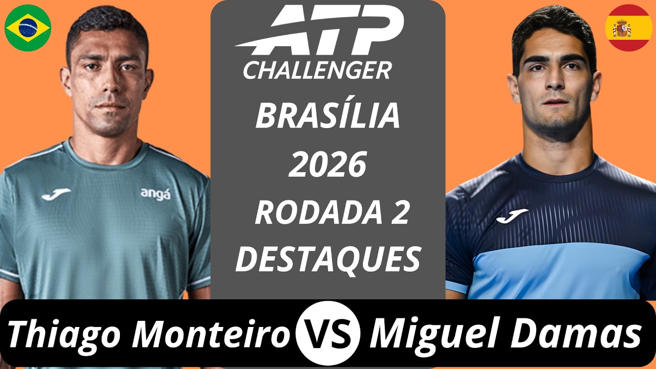 Thiago Monteiro vs Miguel Damas | Brasília 2026 R2 Destaques
