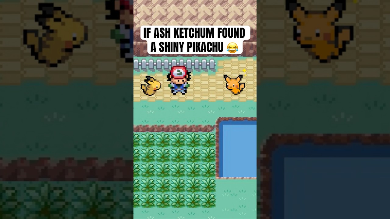 If Ash Ketchum found a shiny Pikachu 😂 #pokemon #shorts