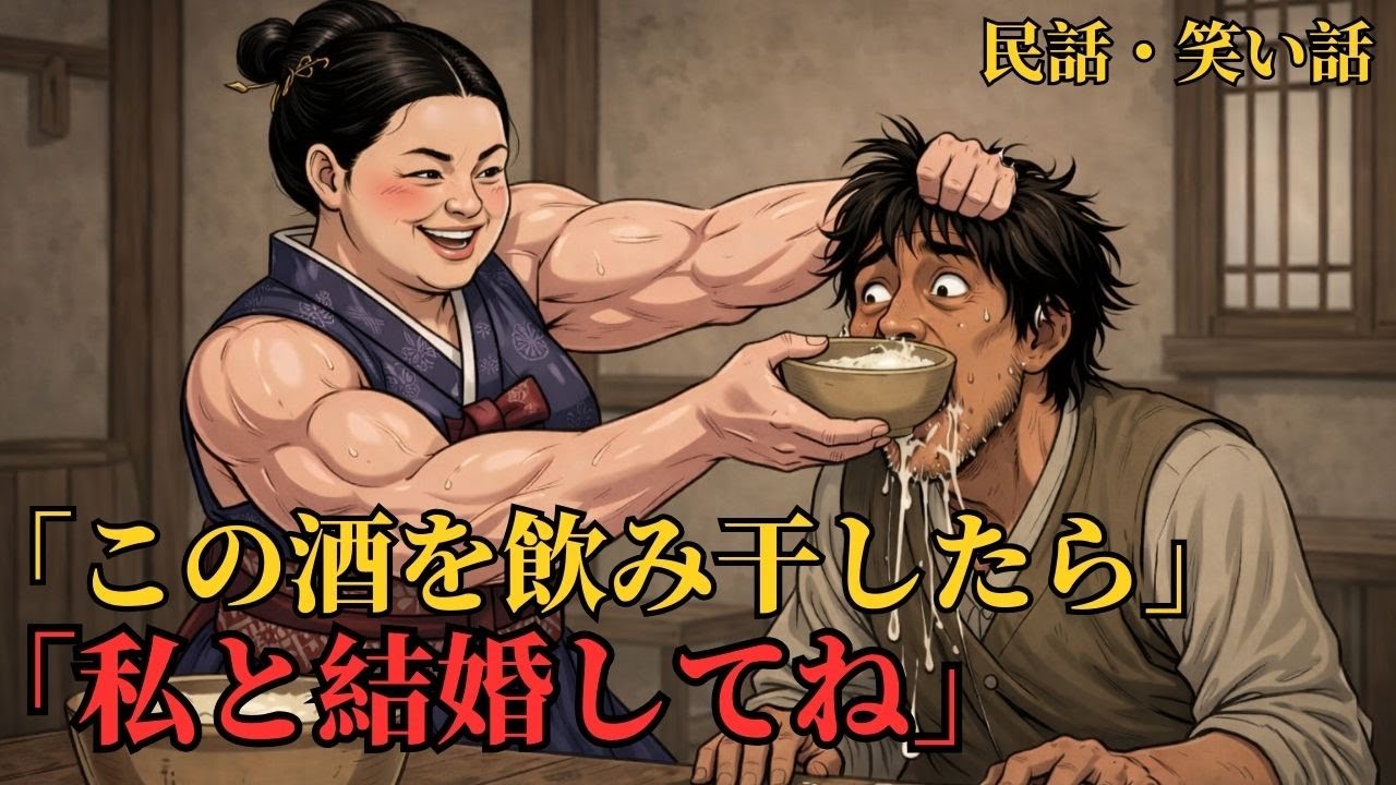 🍶 酒場の借金が原因で、太女と結婚させられた書生 💍 ｜野談｜昔話｜いきさつ｜笑い話
