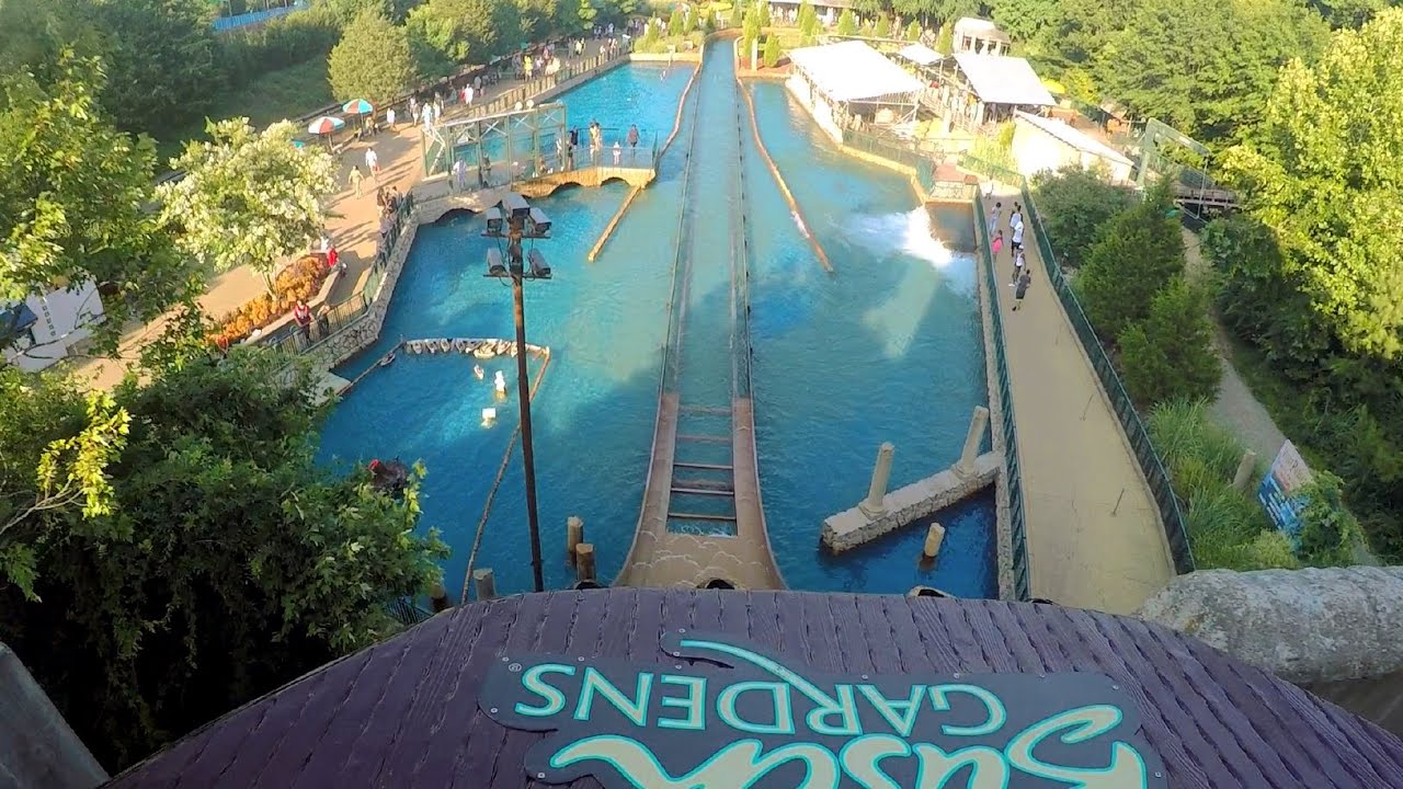 Escape from Pompeii front seat on-ride HD POV @60fps Busch Gardens Williamsburg