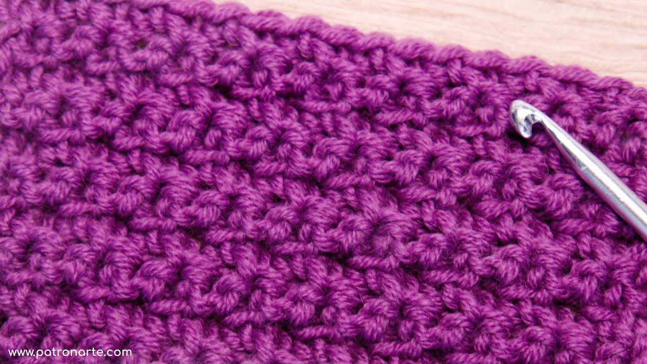C&oacute;mo Tejer F&aacute;cil y R&aacute;pido Punto Arroz Doble de Crochet Ganchillo | Punto REVERSIBLE a Crochet Patr&oacute;n