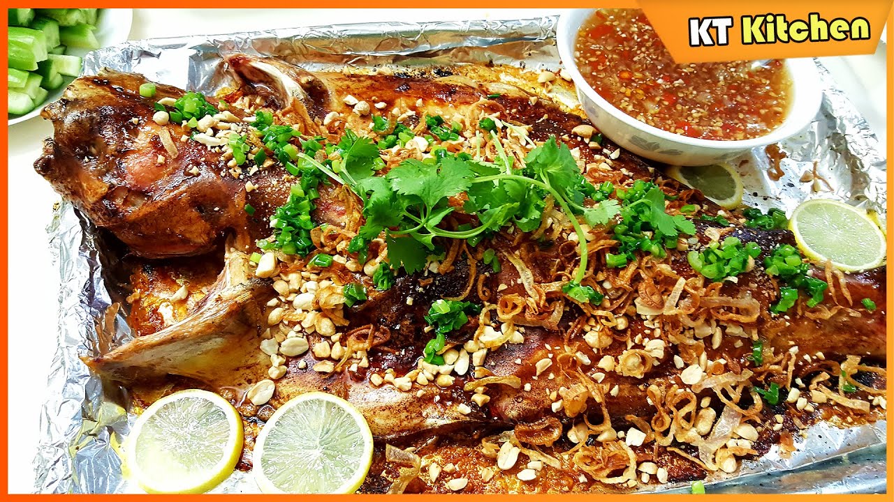 Cá Nướng Da Giòn Rụm Như Heo Quay [English Caption] Vietnamese Baked Crispy Catfish Recipe