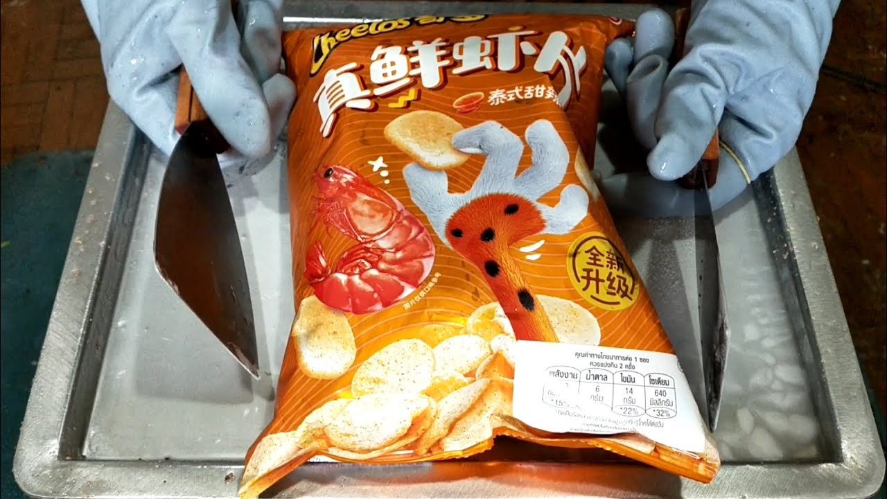Cheetos sweet chilli shrimp snack purple sweet potato Ice Cream Rolls Street Food ASMR | YUMMY FC