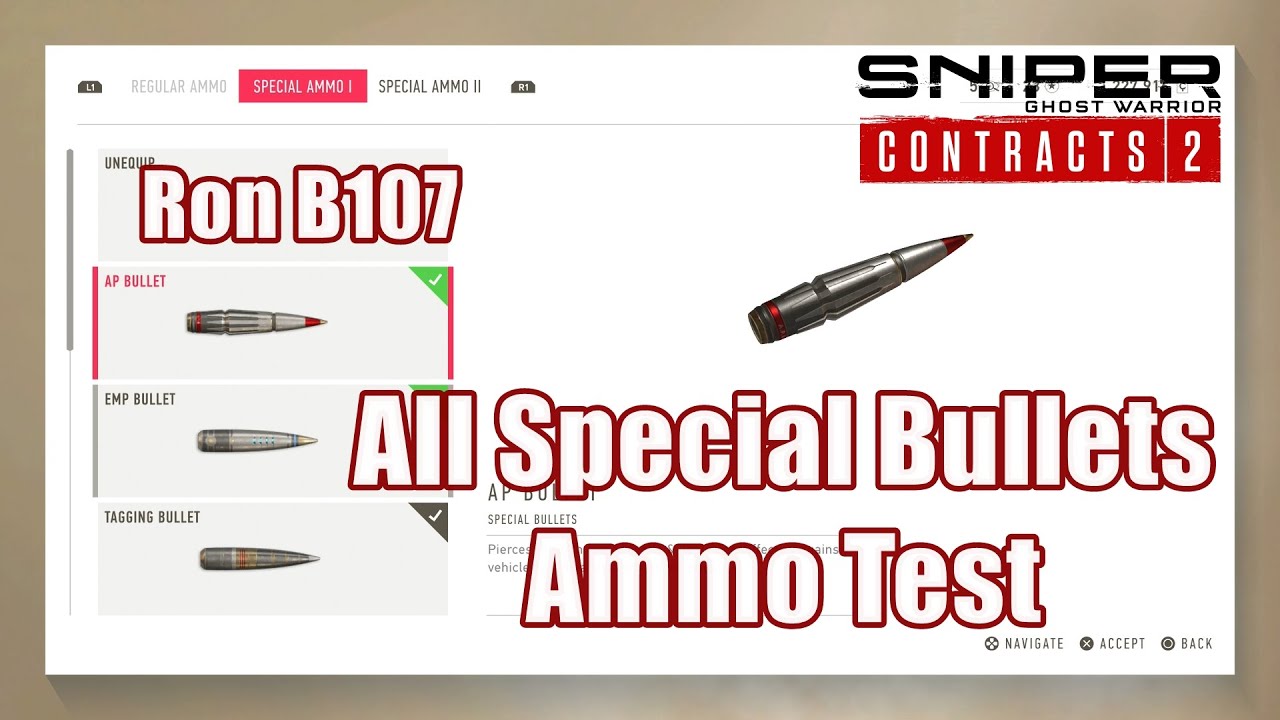 Sniper Ghost Warrior Contracts 2 All Special Bullets Test