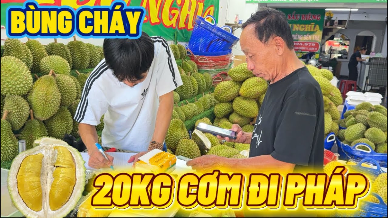 BÙNG CHÁY ĐƠN HÀNG sầu riêng KHỦNG ĐI PHÁP 