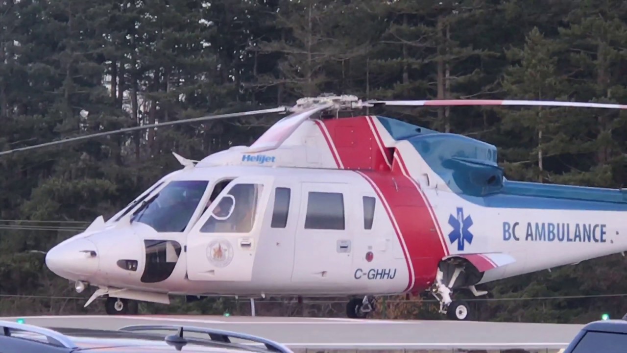 BC Ambulance Helicopter Startup & Take-off