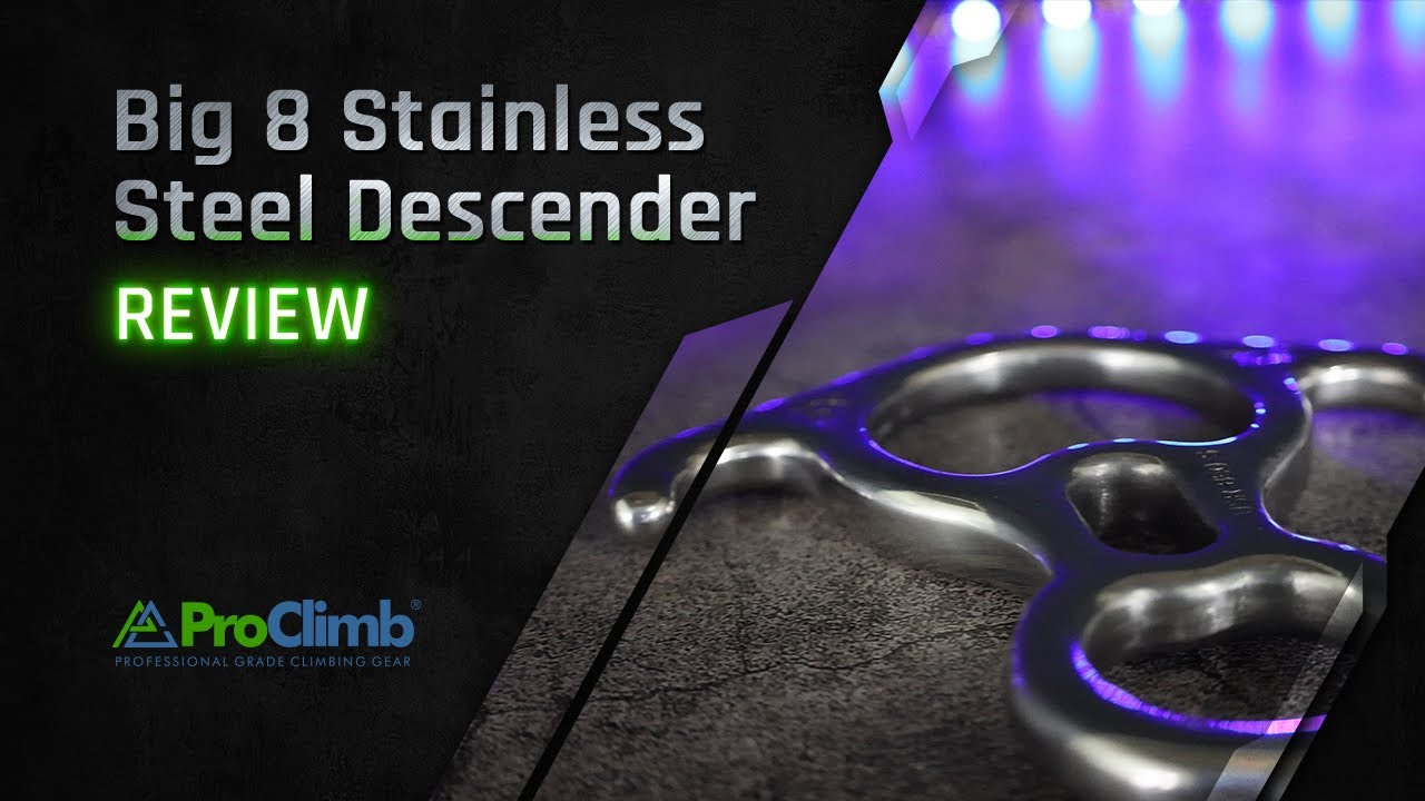 Big 8 Stainless Steel Eared Descender - ProClimb by U.S. Rigging