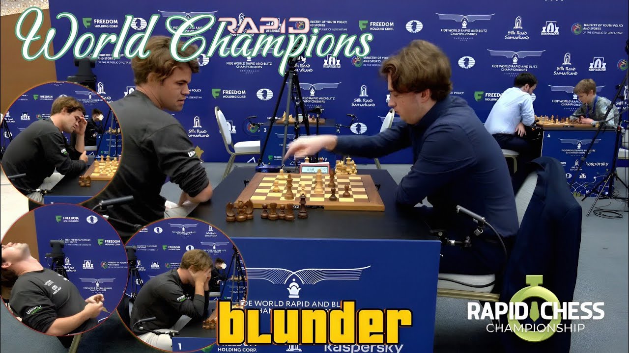 Blunder!!! Magnus Vs Keymer, Vincent || World Rapid Champion
