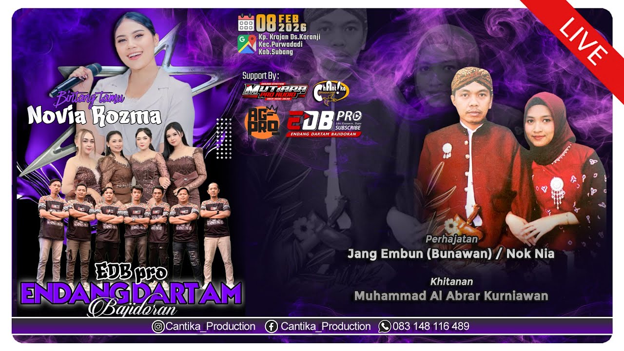 🔴LIVE (malam) EDB PRO | Perhajatan Jang Embun & Nok Mia | DS.KORANJI - SUBANG | MINGGU, 08 FEB 2026