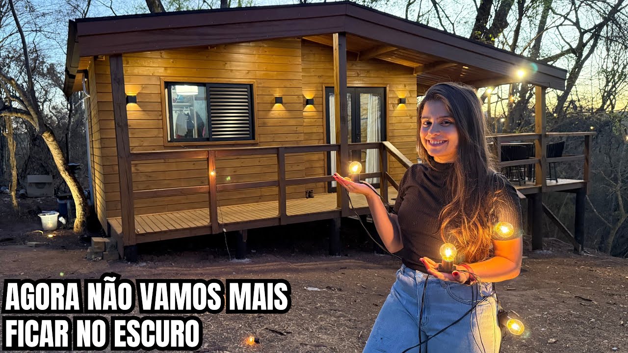 Construindo toda iluminação no sítio da cabana - Estamos mais seguros!