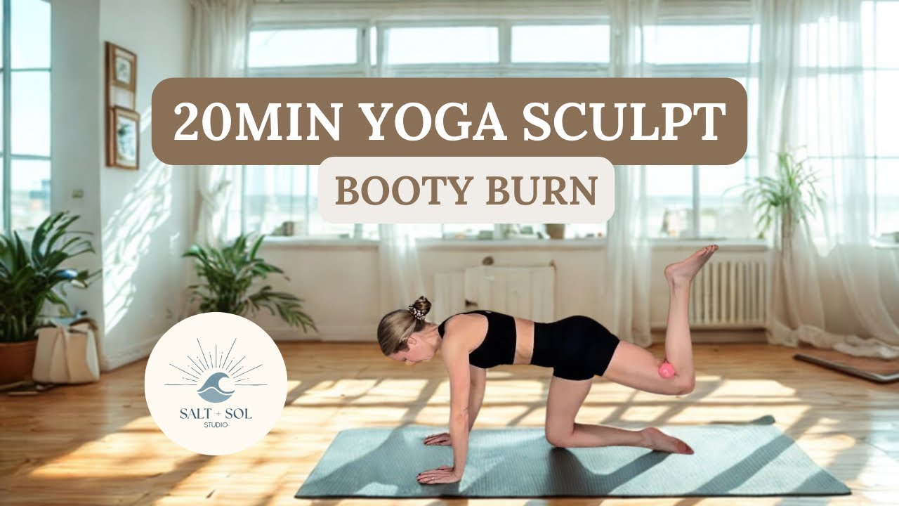 20-Min Booty Burn Yoga Sculpt 🍑 | Lift & Tone Glutes with Light Weights
