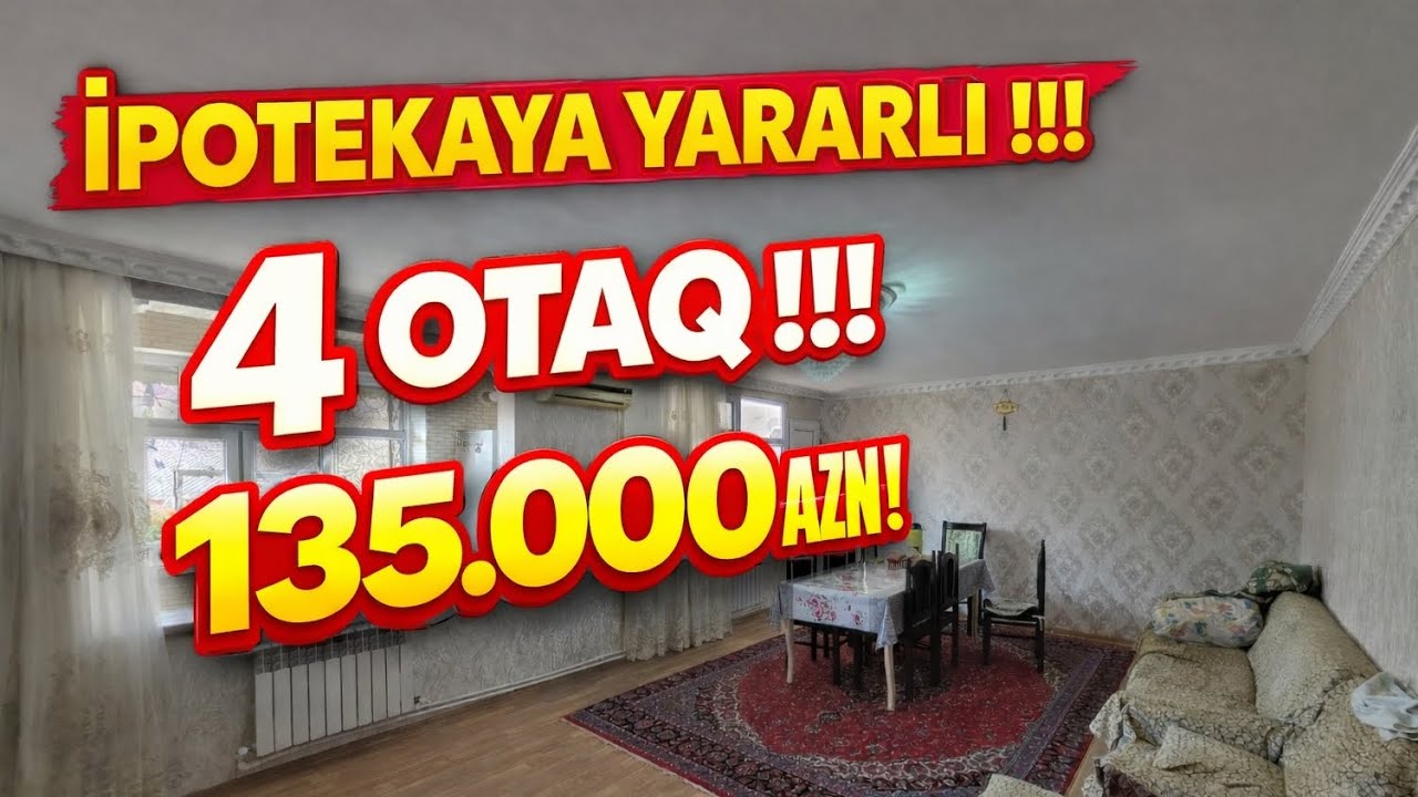 ƏLİMYANDI QİYMƏT !!! İPOTEKAYA YARARLI 4 OTAQ 0704552222 #ev #ipoteka #kredit #emlak #besthome