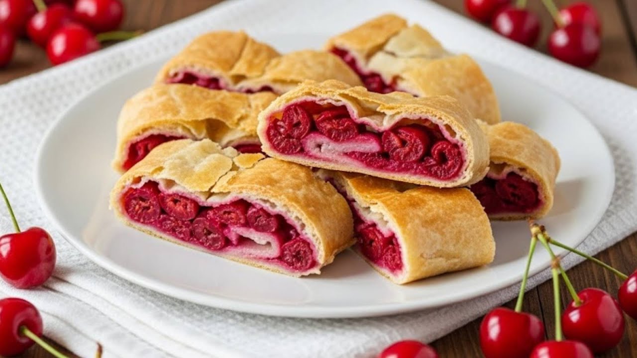 🍒 AUTHENTIC Hungarian Cherry Strudel (HOW to Make Strudel) 🇭🇺