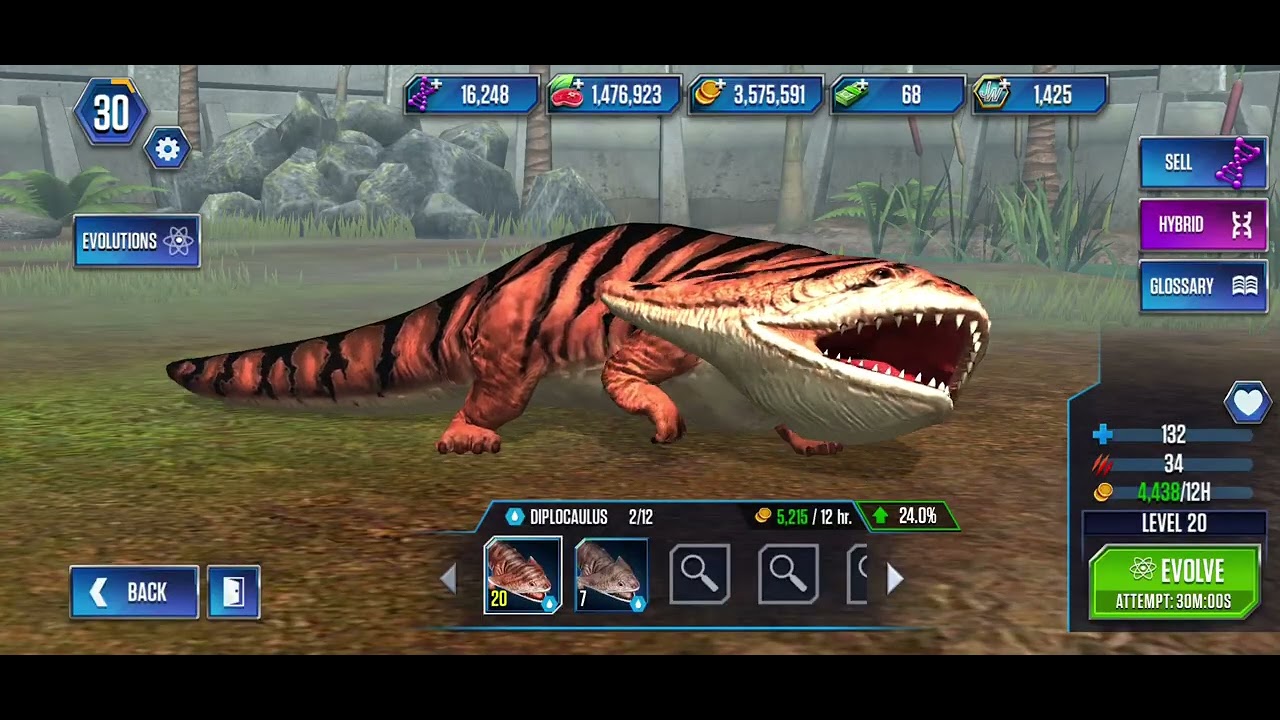 Every jurrasic world the game dinosaur i have (HUGE UPDATE TO PARK)