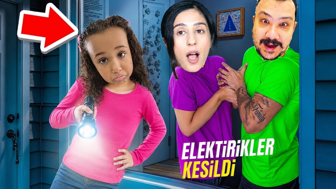 ELEKTRİKLER KESİLDİ EVDE BİRİ GEZİYOR NİL VE ESRA