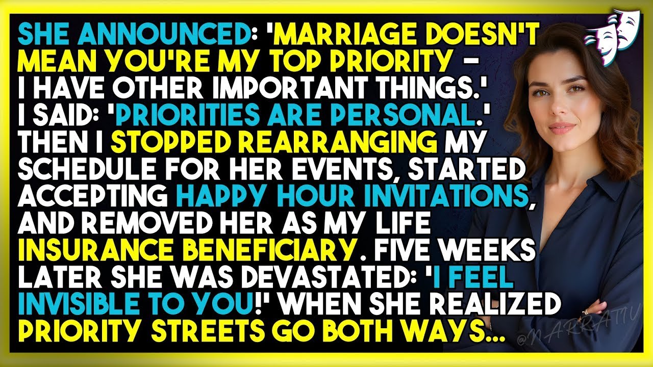 Wife Said 'You're Not My Priority'—Five Weeks Later She Cried 'I Feel Invisible!'