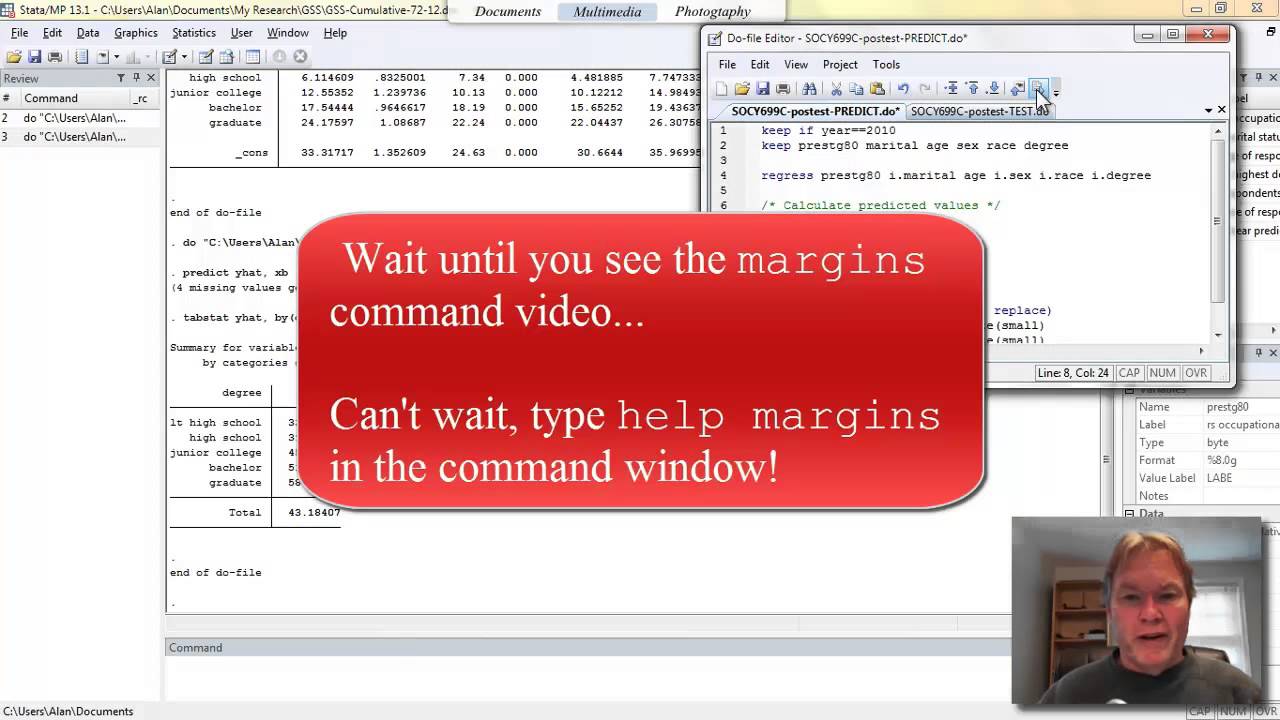 Stata Postestimation Commands.  Using -predict-