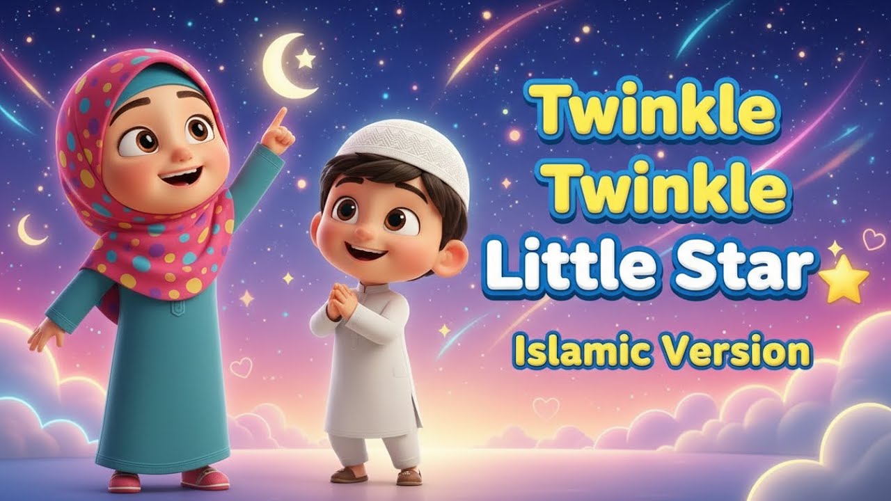 Twinkle Twinkle Little Star Islamic Song 🌟 | Learn Gratitude & Kindness | Muslim Kids Animation