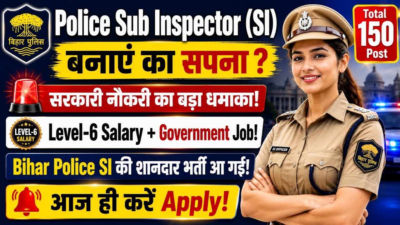 BPSSC Bihar Police Sub Inspector (SI) General Special Cadre Recruitment 2026 | #BiharPoliceSI #Bihar