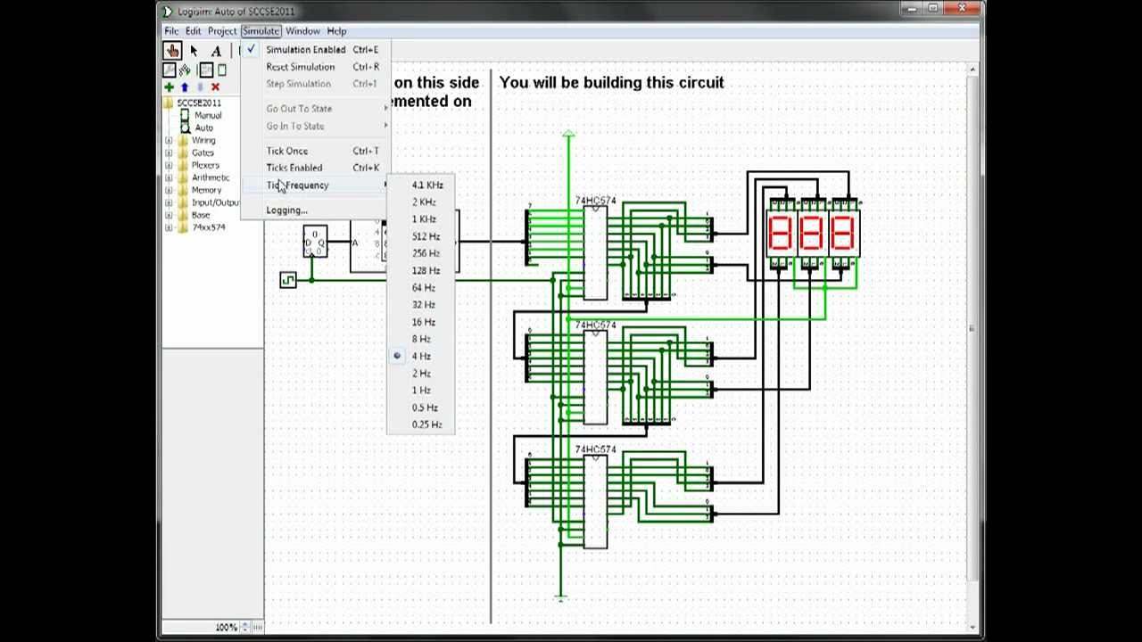 SCCSE 2011 - Scrolling LED Display (LogiSim Demo)