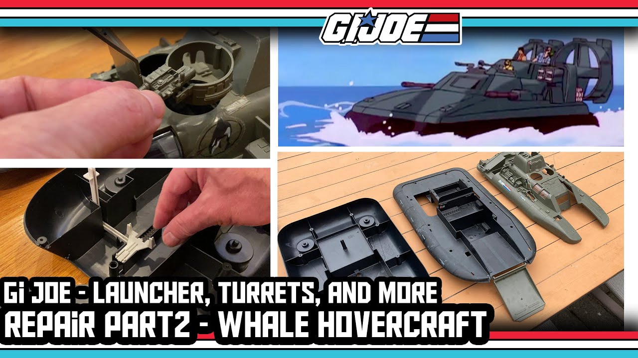 Gi Joe Whale Hovercraft Repair Part 2 - Launcher, Turrets and more
