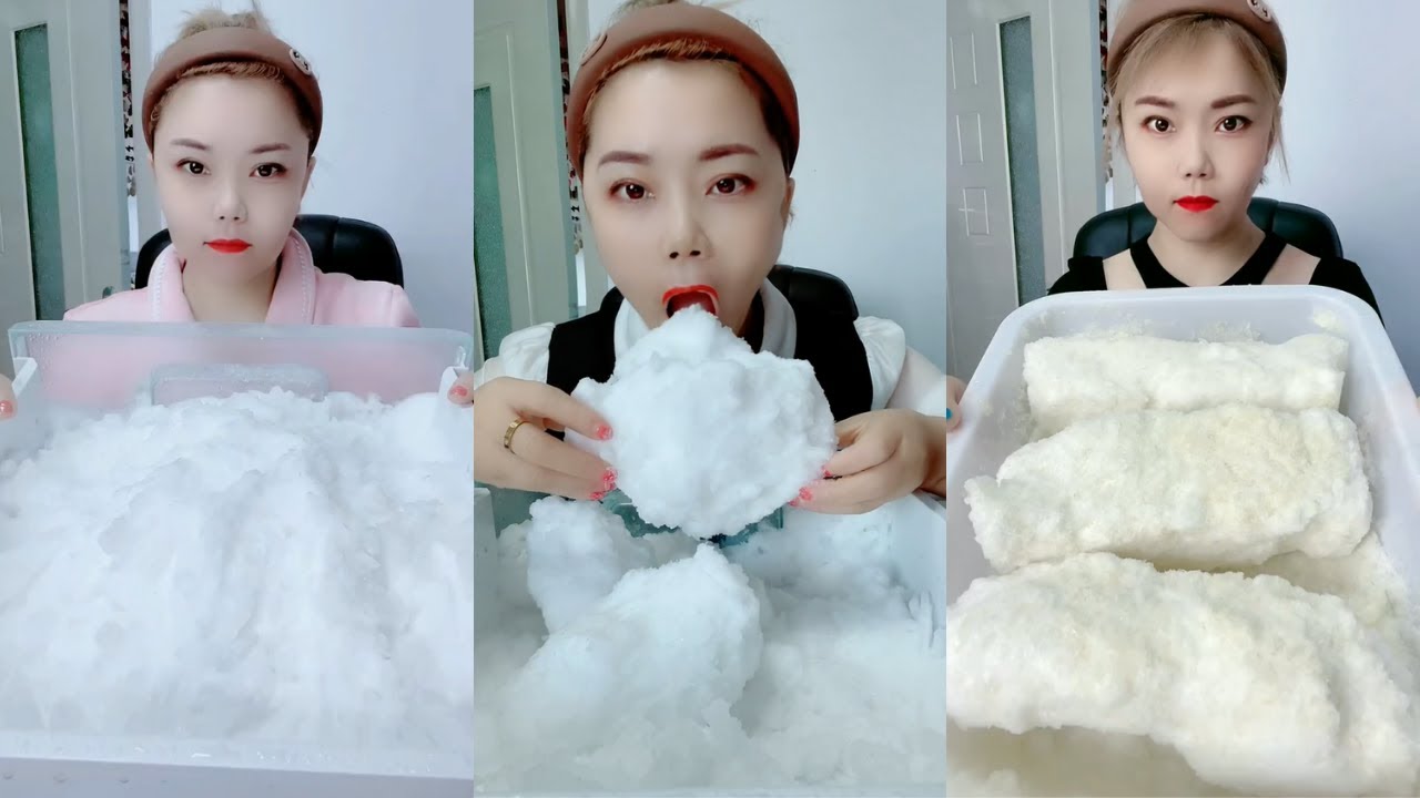 FREEZER FROST HUGE CHUNKS ICE EATING ASMR ❄️ CRUNCH ICE DRY CRUNCHES ICE ASMR 먹방 ASMR 얼음먹방 ASMR 氷