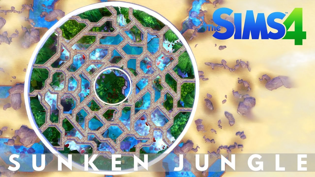 SUNKEN JUNGLE | HIDDEN LUXURIOUS UNDERGROUND HOUSE | The Sims 4 Speed Build | NOCC