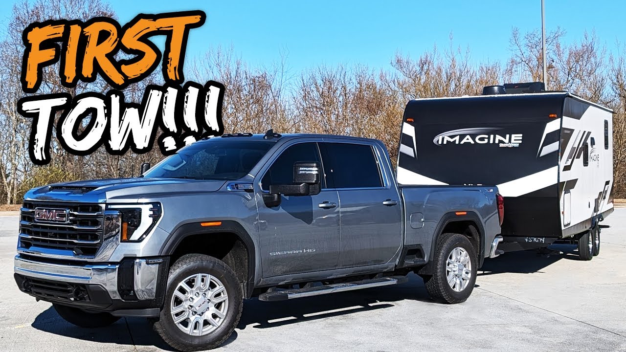I Tow with the 6.6L L8T Gas Engine in My 2024 GMC Sierra 2500 HD // MPG Test with Travel Trailer RV
