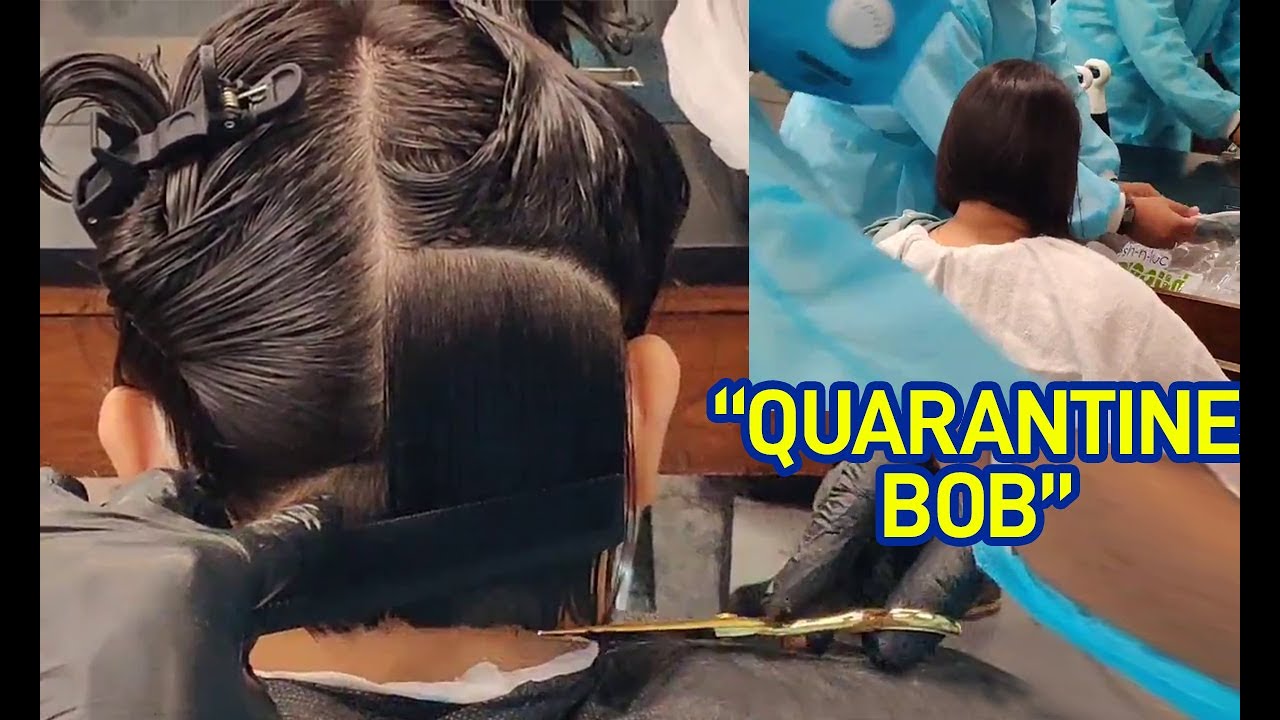 Wife gets a haircut during quarantine | Bob Haircut