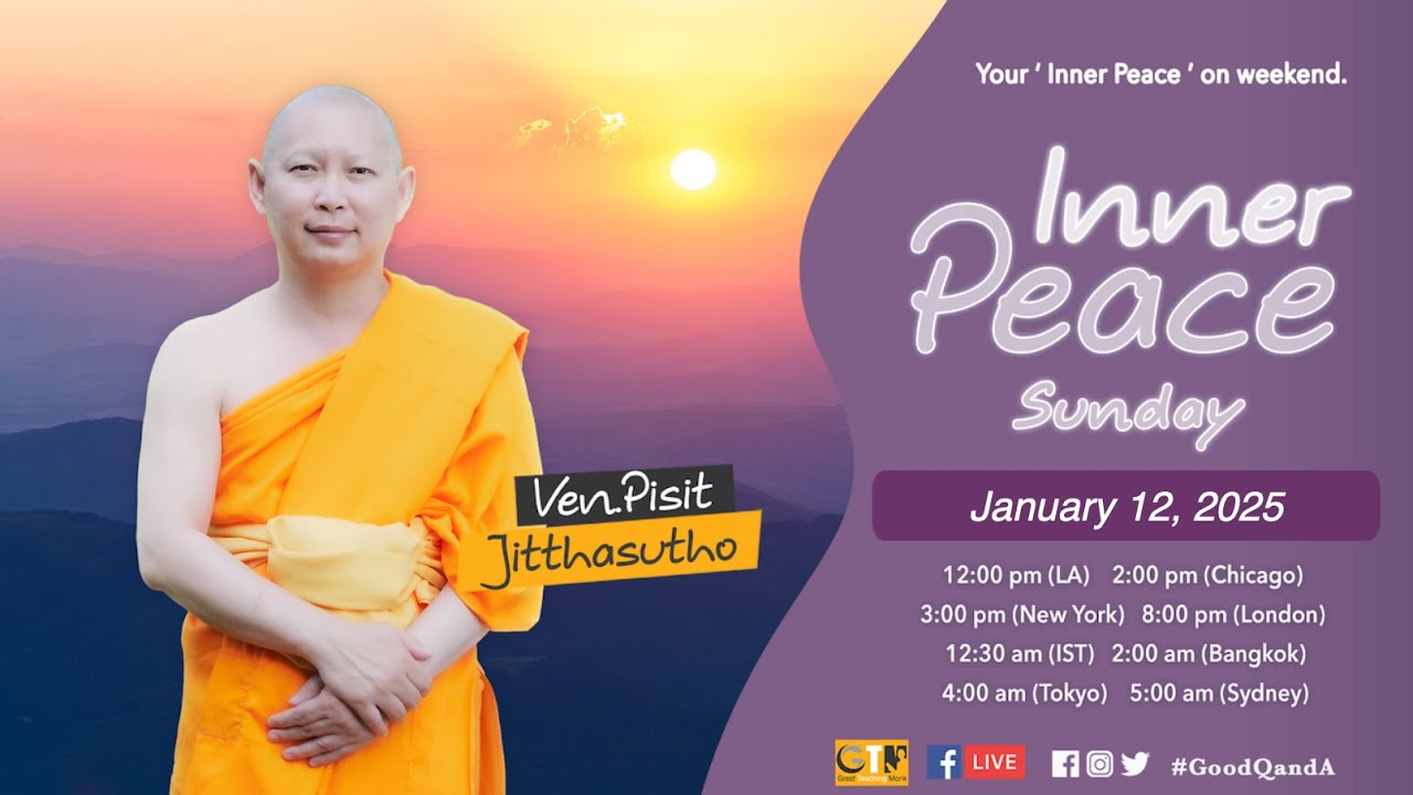 Mindfulness & Relaxation (Sati & Sabai) - Jan 12, 2025 / Inner Peace Sunday Live