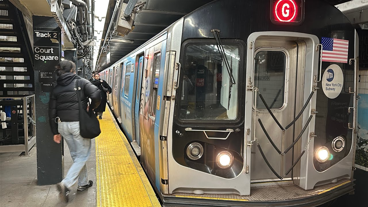 IND Subway: Primark-wrapped R160B Siemens (G) Train Ride from Court Square to Church Avenue