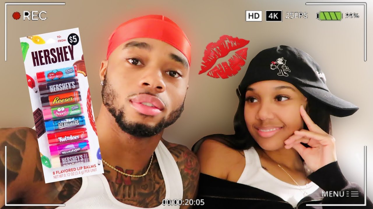 CHAPSTICK KISSING CHALLENGE ! | *hilarious*
