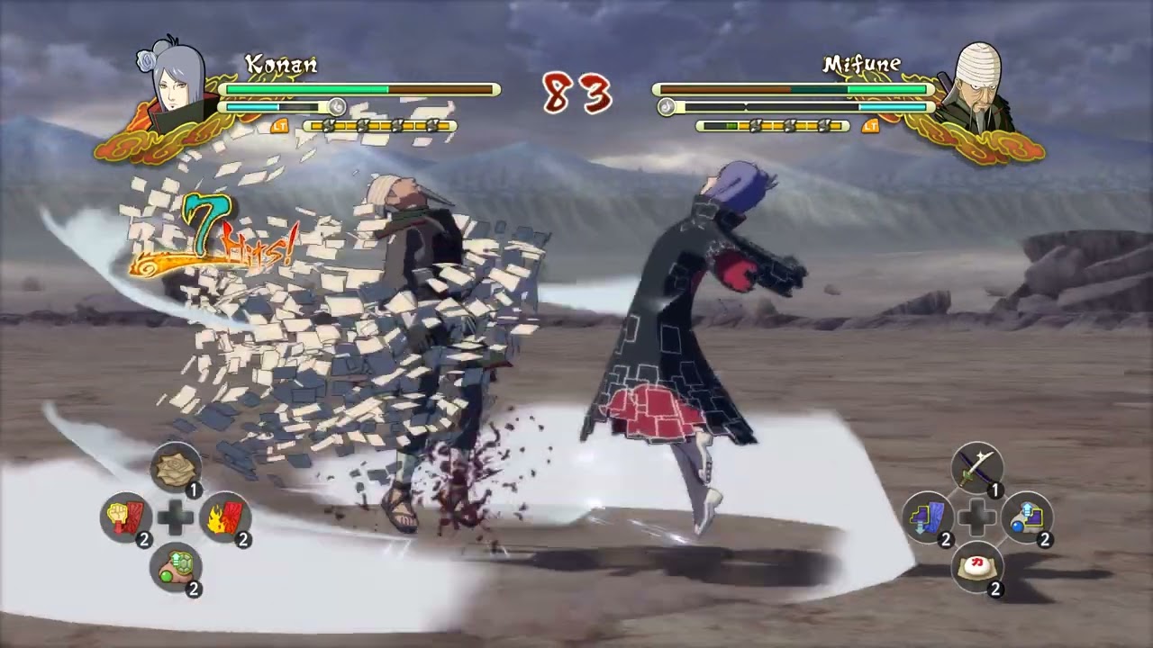 Konan vs Mifune - Naruto Shippuden Ultimate Ninja Storm 3 Full Burst